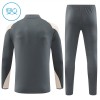 Dječji Real Madrid Sweatshirt Za Trening Četvrt Zip 2024-25 Siva